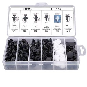 100pcs Car Clips Nylon Bumper Fasteners Kit With <b>Tools</b> For Auto Repair HE26 - Product Image 5