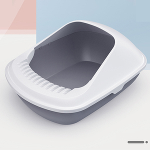 Caja de arena desmontable y duradera <span class=keywords><strong>para</strong></span> gatos y mascotas, lavamanos semicerrado, elegante y grueso, antisalpicaduras, de gran espacio - Product Image 6