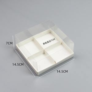 カスタムウェディングパフキャンディドーナツボックス4/6グリッドデザートフルーツパイベーカリーチーズケーキ透明デザートボックスふた付き - Product Image 6