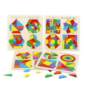 Set di Blocchi di Costruzione in Legno Colorati Fai-da-Te, Puzzle 3D Quattro-in-Uno, Giochi Educativi per Bambini - Product Image 4