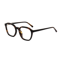 Nuevas gafas ópticas unisex de acetato poligonal de moda con montura completa cuadrada, cómodas y de alta calidad para adultos, para todo tipo de rostro.