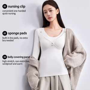 Canotta All'ingrosso per <span class=keywords><strong>Allattamento</strong></span>, Premaman e Post-parto - Abbigliamento Senza Maniche per Nuove Mamme Casual - Product Image 3