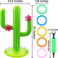Jouet de plage gonflable en PVC en forme de cactus OEM transfrontalier, accessoire de décoration et d'activités