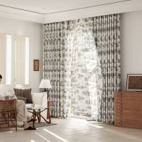 Cortinas de Voile Transparentes Elegantes de Fábrica Qing Xiao, Tul de Poliéster Transpirable para Decoración de Dormitorios y Salas de Estar