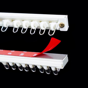 <span class=keywords><strong>Rail</strong></span> de <span class=keywords><strong>plafond</strong></span> moderne blanc en <span class=keywords><strong>PVC</strong></span> auto-adhésif de 3 mètres pour rideaux, installation facile sans perçage, pratique - Product Image 5