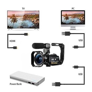 Hot Bán máy quay AC3 Wifi 4K Độ phân giải bên ngoài <span class=keywords><strong>Mic</strong></span> LED ánh sáng video kỹ thuật số máy ảnh - Product Image 2