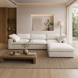 Sofá Modular VL para Sala de Estar, Apartamento u Hotel, Diseño Soft Cloud, Color Gris Nórdico, de <span class=keywords><strong>3</strong></span>, 4, 5, 6, 7, 8 Plazas - Product Image 2