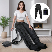 Promotion : Appareil de massage portable pour jambes et pieds, avec manchons de compression d'air à boutons, pour thérapie et récupération sportive, type pantalon de compression