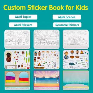 Aangepaste Herbruikbare Sticker Boeken Voor Kinderen Statische Film Sticker Boeken Waterdicht Drukke Activiteit Stickers Boeken Voor Meisjes Jongens - Product Image 6