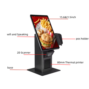 Kiosque numérique automatisé en libre-<span class=keywords><strong>service</strong></span>, écran tactile POS de 27 pouces, terminal de gestion des commandes sans argent liquide pour l'industrie de la restauration - Product Image 5