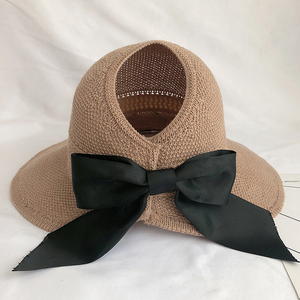 Bán trực tiếp Sun <span class=keywords><strong>hat</strong></span> UV kháng đan xô <span class=keywords><strong>hat</strong></span> rộng vành trống mái bãi biển mũ cho Phụ nữ mùa hè rơm - Product Image 3