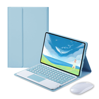 Tablet Case Keyboard untuk Xiaomi Pad 5 Pro Case 11 2021 Mipad 5 Case Mi Pad 5 Cover Keyboard Nirkabel Keyboard Korea Rusia