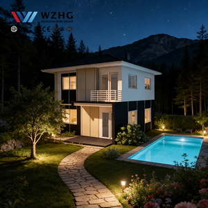 บ้านวิลล่าเหล็กเบาสมัยใหม่ ป้องกันปลวก ปรับขนาดได้ตามต้องการ สำหรับรีสอร์ทและอาคารสำนักงาน ลดราคา ตามมาตรฐาน AS/NZS 1170 - Product Image 1