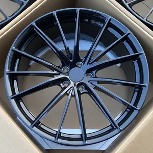 GVICHN Brand 6061-T6 Aluminum Alloy Car Wheels Custom 21x9 Gloss Black Forged Car Wheel Rims