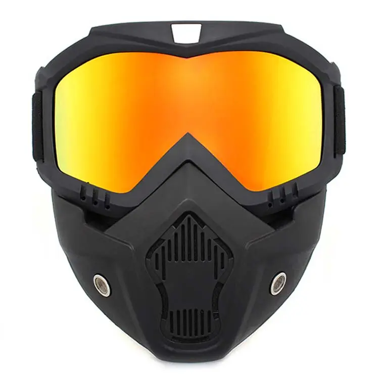 Riding Goggles Motorcycle Helmet Riding Motorcycle Goggles Mask Glasses With Removable Face Mask