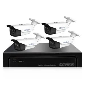 4k 16CH IP Security NVR نظام, 4k 16CH IP الأمن NVR نظام رصاصة في الهواء الطلق 8MP كاميرات مع 16 قناة 4kMP NVR ، دعم تصل إلى 16 تيرا بايت HDD