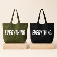 Sac fourre-tout en toile surdimensionné avec imprimé intégral, sac à bandoulière en coton vert olive pour le quotidien, le marché et les courses