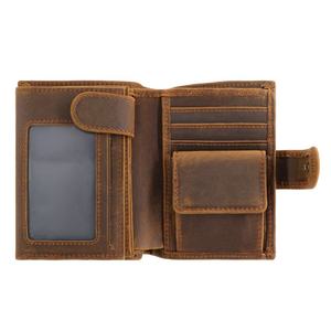 Portefeuille court pour homme en cuir de vache véritable, pochette tendance super stylée, porte-passeport, porte-cartes multifonction - Product Image 4