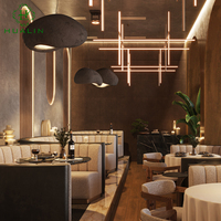 HUALIN Table de salle à manger en pierre frittée de haute qualité pour restaurant de style moderne Ensemble table et chaises pour restaurant sur le thème de l'hôtel et café