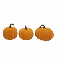 Dekorasi Meja Halloween 4 Inci Labu Putih Resin dengan Kata-kata Hitam