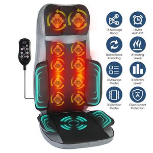 Masseur de cou et de dos Shiatsu 3D avec fonction de chaleur, 3 modes d'intensité pour la maison et la voiture, écran LCD, arrêt automatique D0100XU8MW7 3D S - Product Image 1