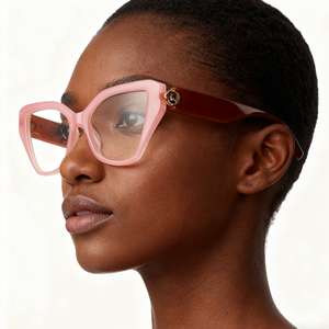Occhiali Anti Luce Blu con Design a Testa <span class=keywords><strong>di</strong></span> <span class=keywords><strong>Serpente</strong></span> 2025, Occhiali da Vista Moda per Donne, Montatura Rosa Rossa a Occhio <span class=keywords><strong>di</strong></span> Gatto, Occhiali Trasparenti - Product Image 3
