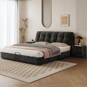 Großhandel Chenille-Polsterbetten in Voll- und Kingsize, Samtbettgestell mit Stauraum - Product Image 3