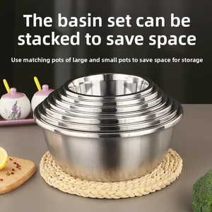 Bacia De Aço Inoxidável Bacia De Lavagem De Vegetais Espessada E Bacia De Tempero