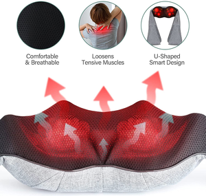 Massaggiatore Shiatsu per <span class=keywords><strong>Collo</strong></span> e Spalle con 8 Testine, Calore, Motore Silenzioso, Rivestimento in Pelle PU, Senza Fili, Dispositivo per Alleviare il <span class=keywords><strong>Dolore</strong></span> Muscolare - Product Image 5
