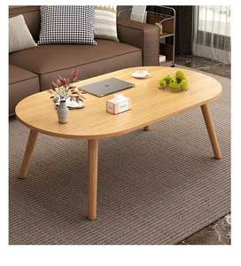 ไม้เซ็ตสำหรับห้องนั่งเล่นใบชาทรงรีทรงกลมโต๊ะด้านข้างโต๊ะชาแก้วคู่สำหรับโต๊ะบาสเก็ตบอล - Product Image 6