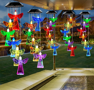 Garden Supplies Solar Crystal Wind <strong>Chimes</strong> Outdoor Decor Solar <strong>Angel</strong> Wind <strong>Chime</strong> Lights Garden Landscape Solar Wind <strong>Chimes</strong> Lights - Product Image 1