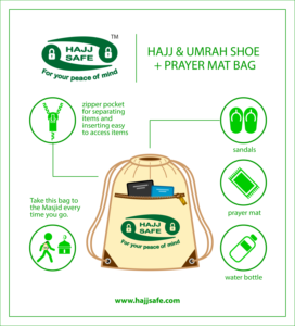 Custom Size Design Nylon Multipurpose Waterproof Eco-friendly <b>Drawstring</b> Gift Hajj & Umrah <b>Shoe</b> + Prayer Mat <b>Bag</b> for Packaging - Product Image 4