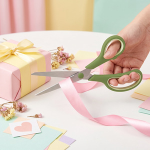 Stainless Steel Home Scissors With Plastic Handle For Cutting Paper Fabric Craft DIY <b>Sewing</b> Office Use - Product Image 4