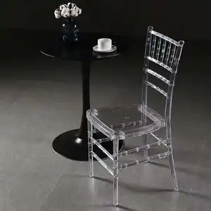Factory Cheap price stainless steel chivari chairs acrylic wedding chair crystal clear chairs in turkey