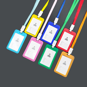 Porta tarjetas de identificación con cordón, porta tarjetas de identificación de doble cara, etiqueta con nombre de marca, etiqueta con nombre para exposiciones, placa de identificación transparente - Product Image 2