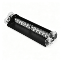 Lampe stroboscopique LED 12W à ventouse pour pare-brise avant et arrière, boîtier en aluminium, lumière d'avertissement pour véhicule, lampe de montage sur pare-brise