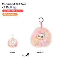 Nouvelle Boîte Mystère Porte-clés Peluche Chaton Moelleux, Poupée en Peluche Mignonne de Dessin Animé, Breloque de Sac, Cadeau Surprise Adorable pour Filles