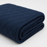 Couverture chauffante électrique matelassée diamant bleu marine sur mesure OEM d'usine 135x120cm avec contrôle numérique et protection contre la surchauffe pour lit