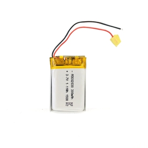 KC 602030 300mAh <span class=keywords><strong>3</strong></span>.7V Li-ion polymer rechargeable battery for electronic toys - Product Image 1