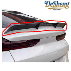 Installation sans dommages pour le modèle BMW X6M Facelift : Spoilers avant et arrière, capot et aileron arrière en fibre de carbone LD, un kit très vendu. - Product Image 5