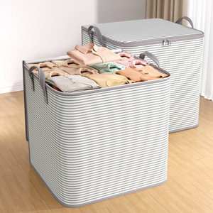 Sac de rangement pour couettes grande capacité Yiwu, type rectangulaire autoportant, organisateur de vêtements pour déménagement et dortoir, protection contre l'humidité - Product Image 3