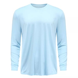 Blank Athletic SPF Fishing Shirt Custom Men's <b>Lightweight</b> <b>Hoody</b> Clothing With Left Chest Pocket - Product Image 1