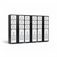 Casier de rangement intelligent électronique assemblé, résistant à l'humidité, durable, résistant à la rouille, 8 compartiments pour le libre-service