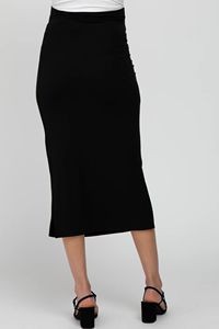 Jersey Solid Side Side Slits Penciel Midi gonne <span class=keywords><strong>premaman</strong></span> - Product Image 5