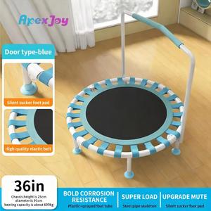 Trampolín para Niños para Interiores con Red de Seguridad y Barandilla, Cama Elástica Resistente, Juguete para Niños y Niñas para Hacer Ejercicio - Product Image 4