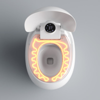 Nouvelle conception de toilette intelligente en forme d'œuf, WC automatique en céramique à poser au sol pour salle de bain