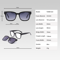 Gafas Ópticas de Acetato Hechas a Mano de Alta Calidad con Clip Magnético UV400 para Gafas Unisex