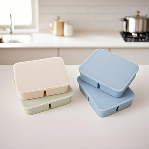 Khối Băng ma thuật khuôn web nhỏ màu đỏ Băng hộ gia đình Silicone băng lưới với bìa Hộp tủ lạnh - Product Image 1