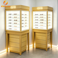 Présentoir de Comptoir Haut de Gamme en Bois et Métal pour Lunettes de Soleil – Vitrine Durable pour Verres Optiques