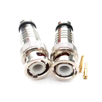 Conector inteligente de compresión macho BNC RG58 RG6 Cable coaxial Cámara CCTV Conector BNC a la venta Conector de alimentación Rg59 personalizado